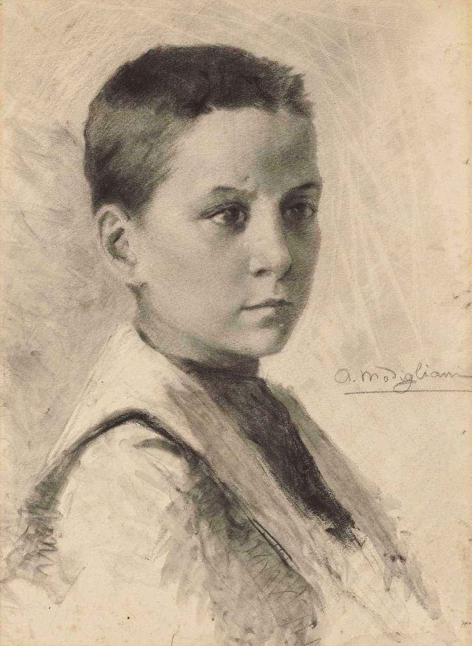 自画像、1899 年。 作： アメデオ・モディリアーニ