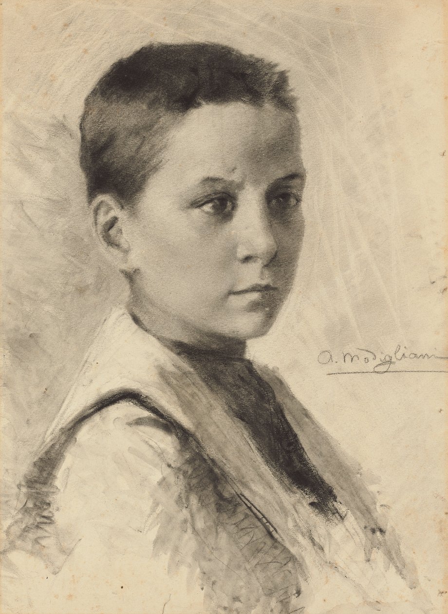 自画像、1899 作： アメデオ・モディリアーニ
