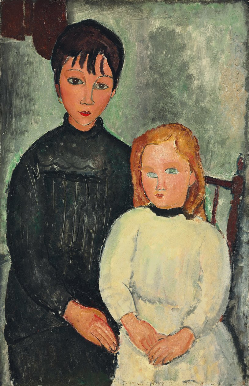 二人の女の子;二人の女の子、1918 作： アメデオ・モディリアーニ