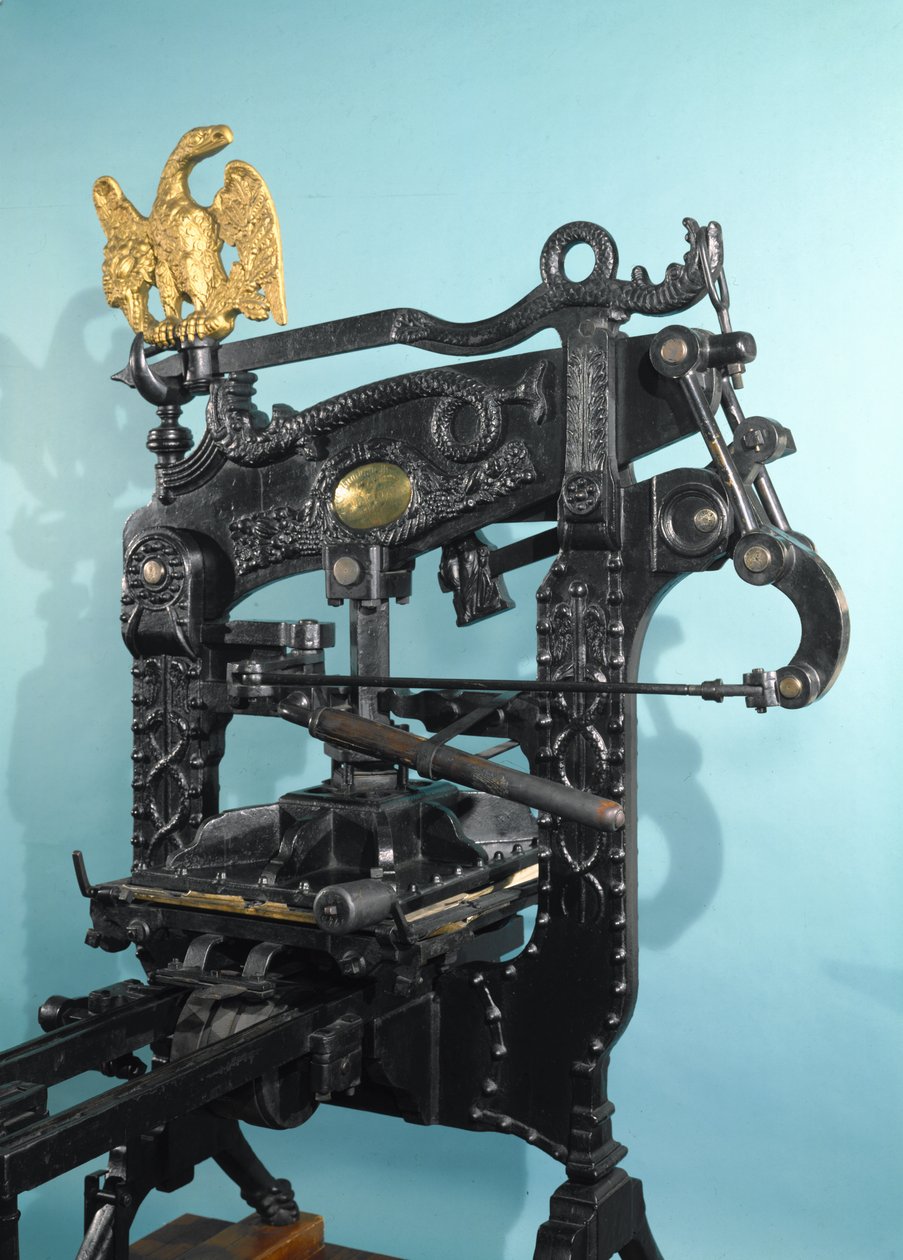 Clymer and Dixon製のコロンビア印刷機、1837（鉄）（3200も参照） 作： アメリカの学校