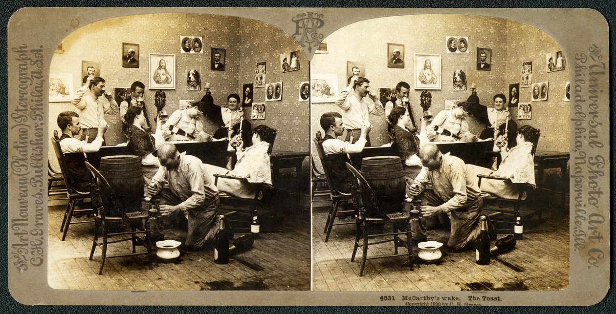 マッカーシーズウェイク（パート2）、1899（ステレオグラフ） 作： アメリカの学校