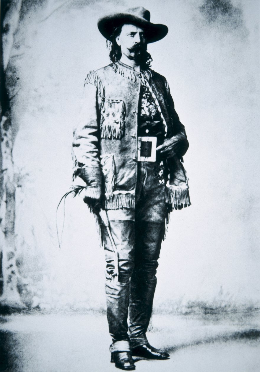 バッファロー・ビル・コーディ（1846-1917）（モノクロ写真 作： アメリカの写真家