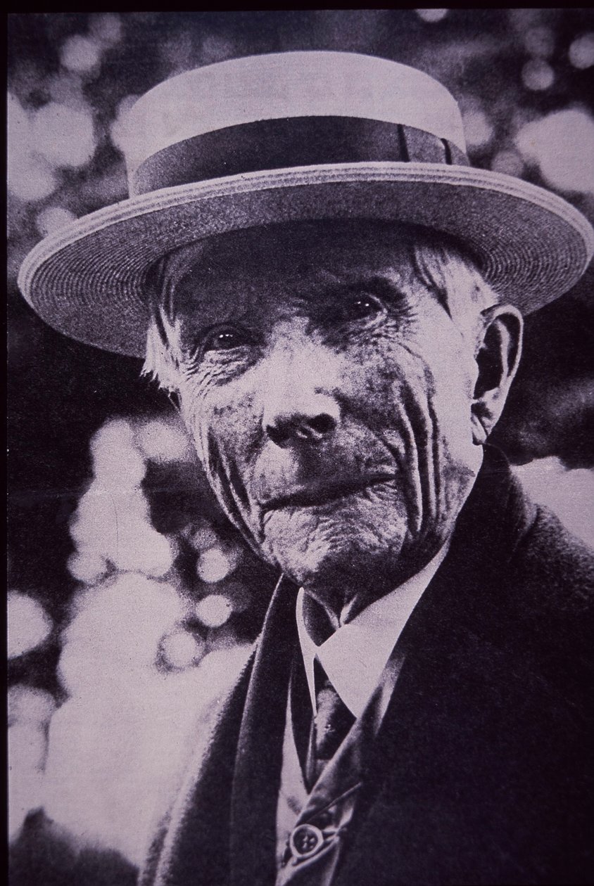 ジョン・D・ロックフェラー、1930年頃（モノクロ写真 作： アメリカの写真家