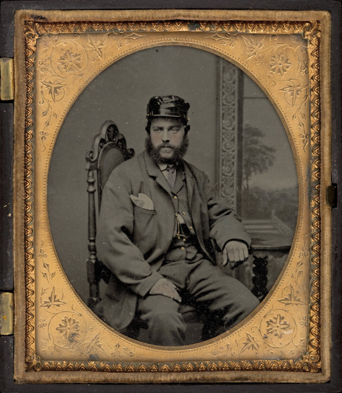 兵士の肖像、1860年代（写真） 作： アメリカの写真家
