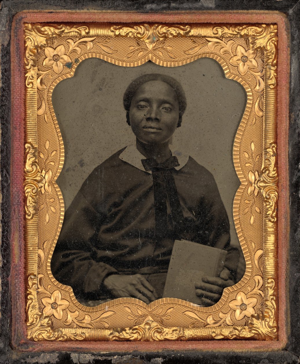 女性の肖像,c.1860年（写真） 作： アメリカの写真家