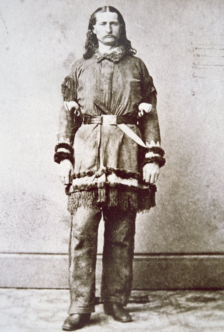 ワイルド・ビル・ヒコック（1837-76）（モノクロ写真 作： アメリカの写真家