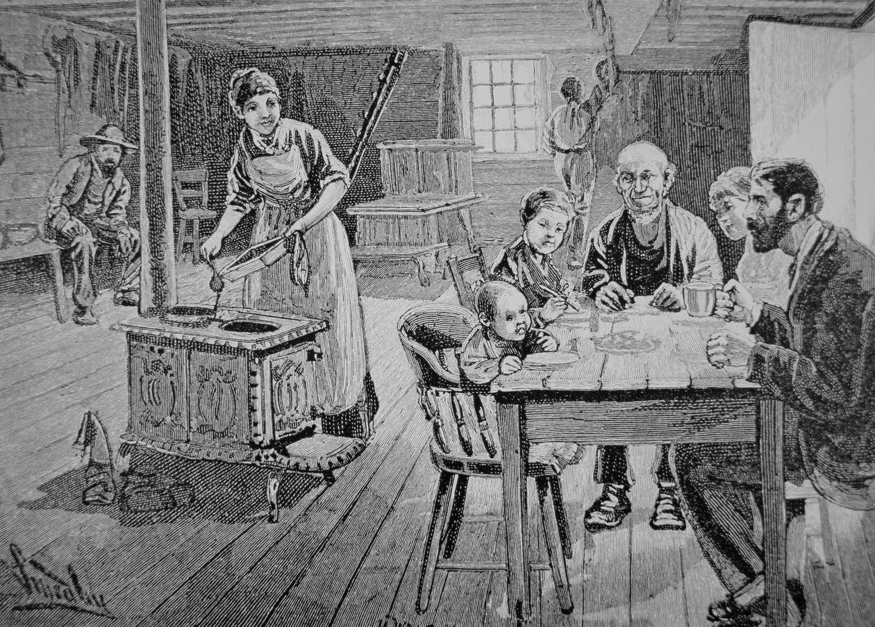 アメリカのホームステッド（彫刻 作： アメリカの学校