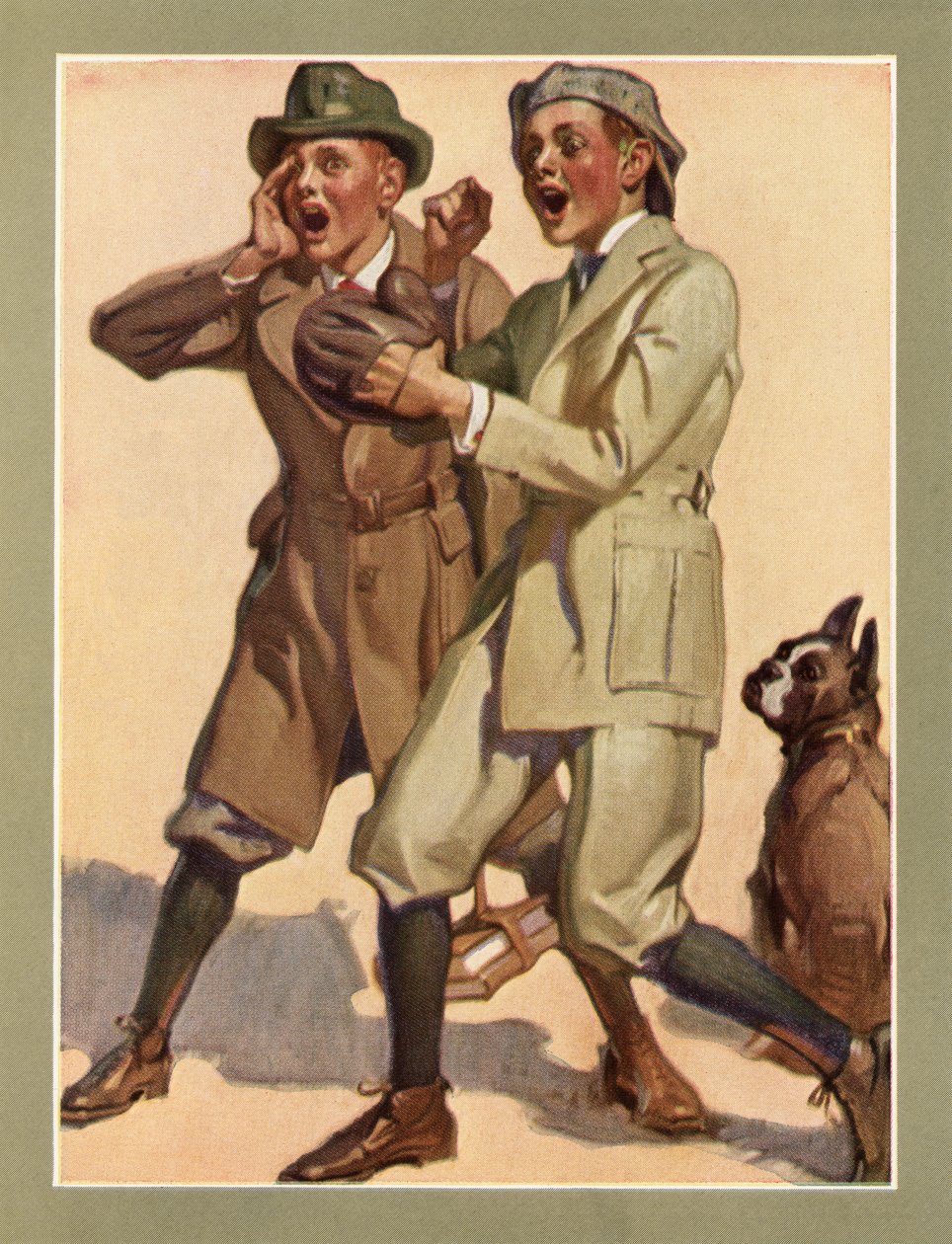 1920年代、ストリート・ベースボールに興じる少年たち 作： アメリカの学校
