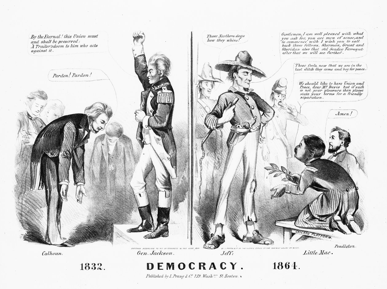 Louis Prang＆Co. 1864が発行した民主主義 作： アメリカの学校