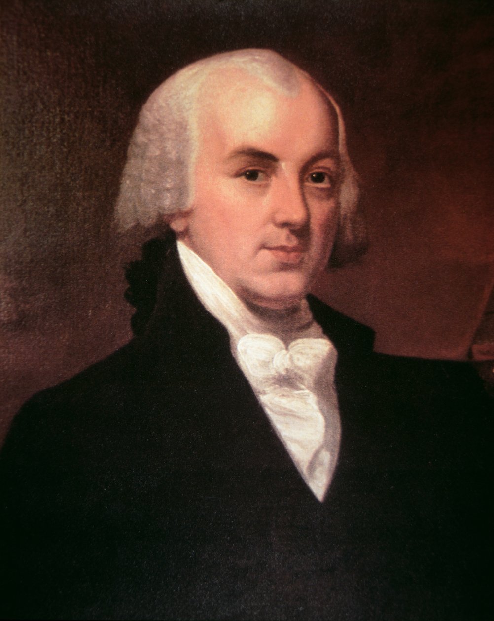 ジェームズ・マディソン（1751-1836）（カラーリトグラフ 作： アメリカの学校