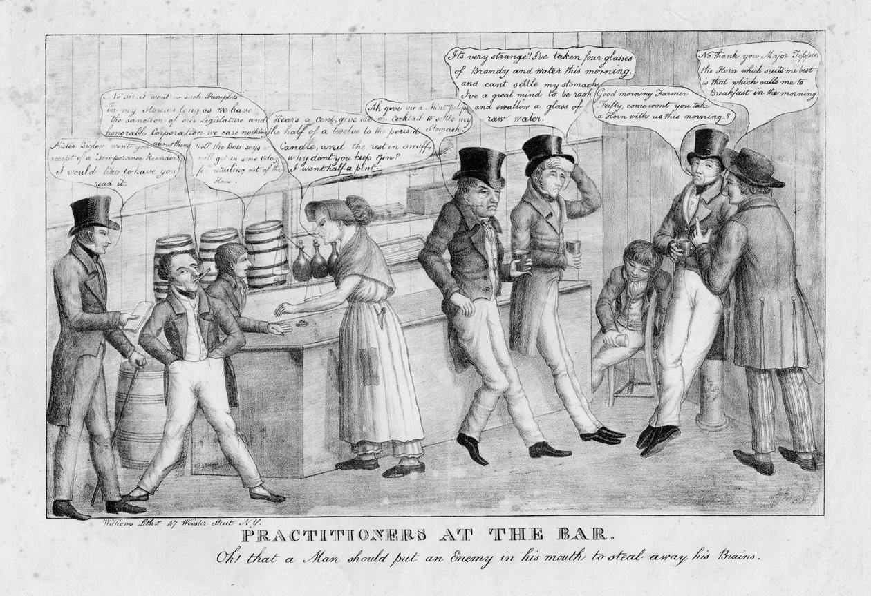 バーでの開業医、1834年頃 作： アメリカの学校