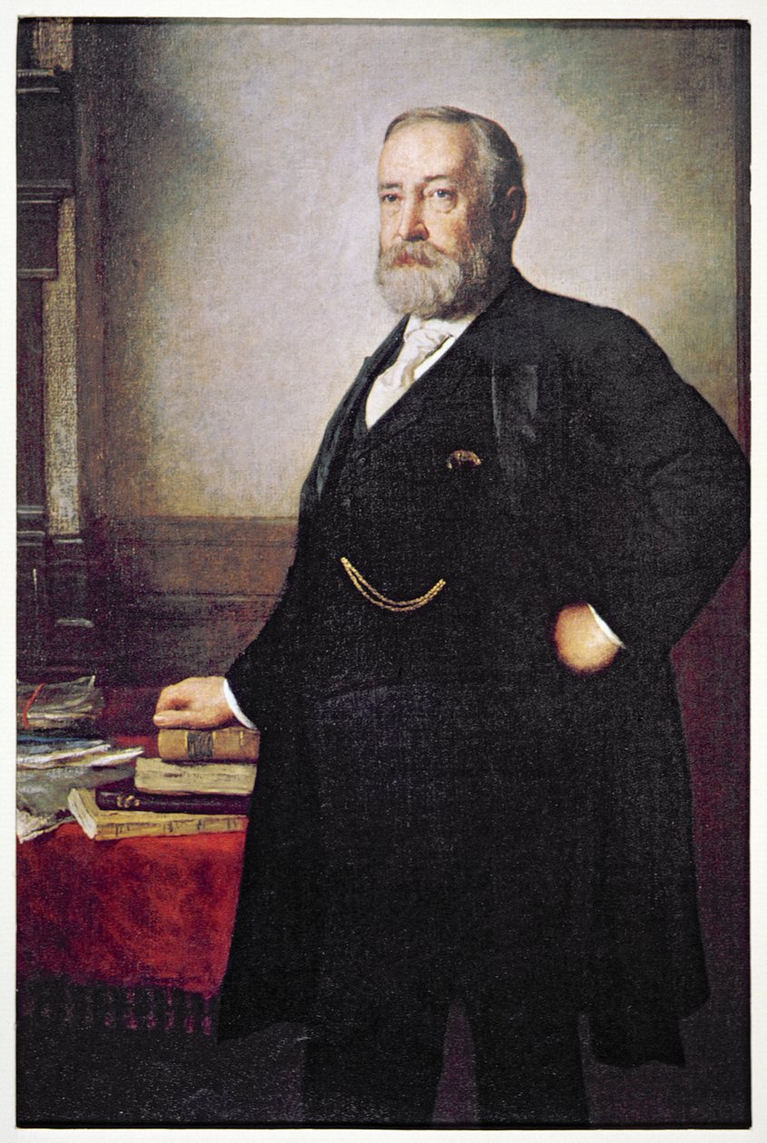 ベンジャミン・ハリソン大統領（1833年～1901年）選挙ポスター 作： アメリカの学校