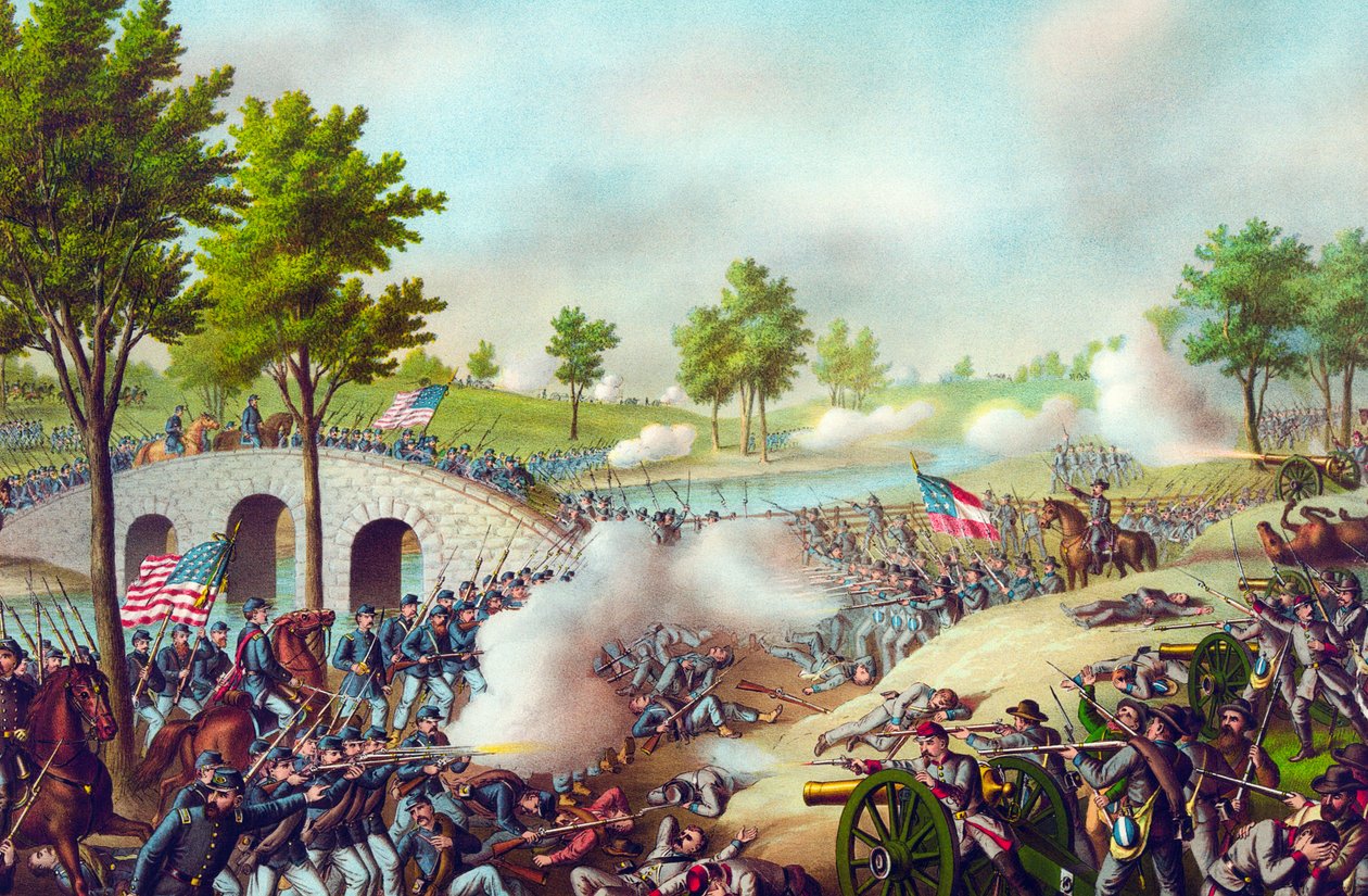 アンティータムの戦い、1862 作： アメリカの学校
