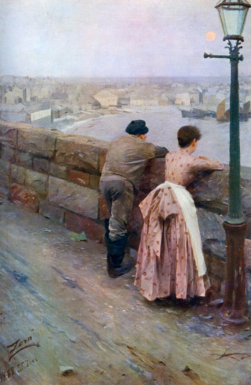 フィッシャーマン、セントアイブス、1888年、1912年。 作： レナード・ゾルンは違う