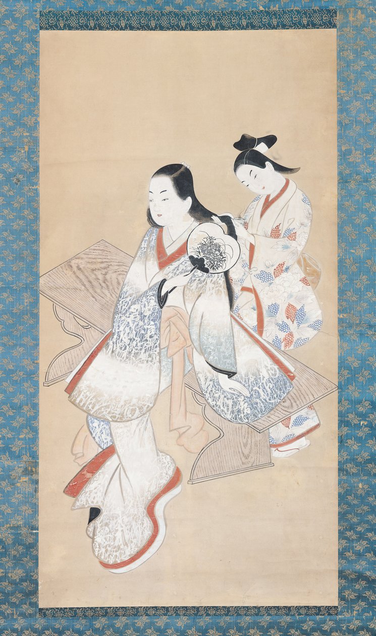 遊女の髪形、1700〜14年頃（紙にインク） 作： 安藤開月堂