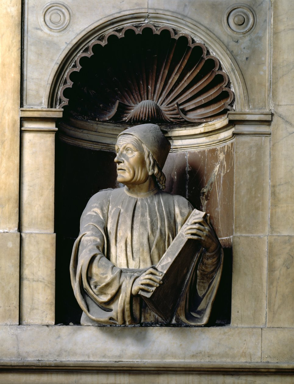 マルシリオ・フィチーノ（1433-99）1521（大理石） 作： アンドレア・ディ・ピエロ・フェルッチ