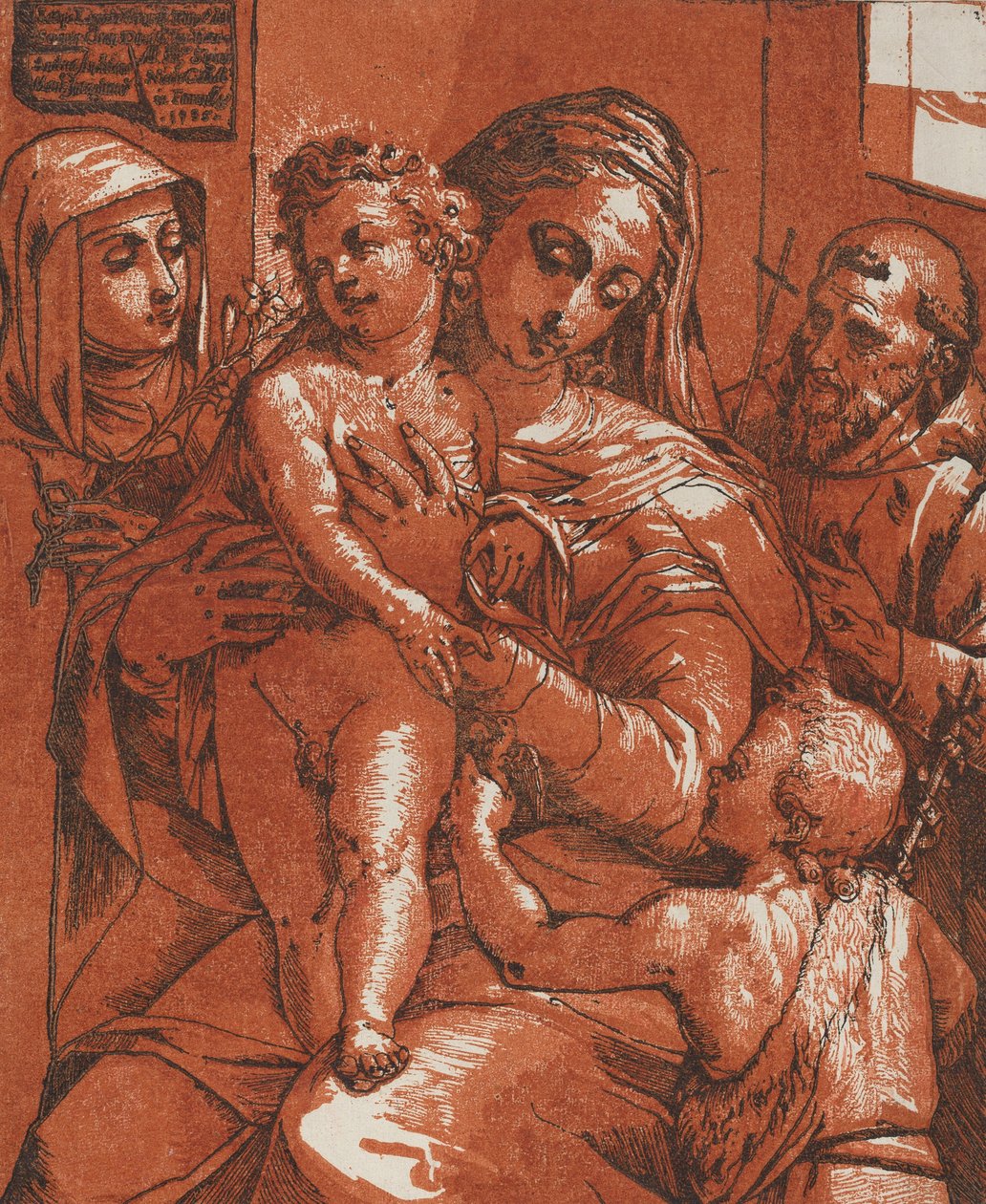 聖人を伴ったマドンナと子供、1585年。 作： アンドレア・アンドレアニ