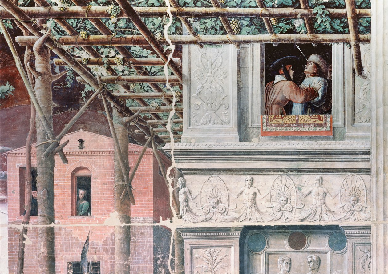 聖クリストファーの殉教」1450年～56年頃（フレスコ画 作： アンドレア・マンテーニャ