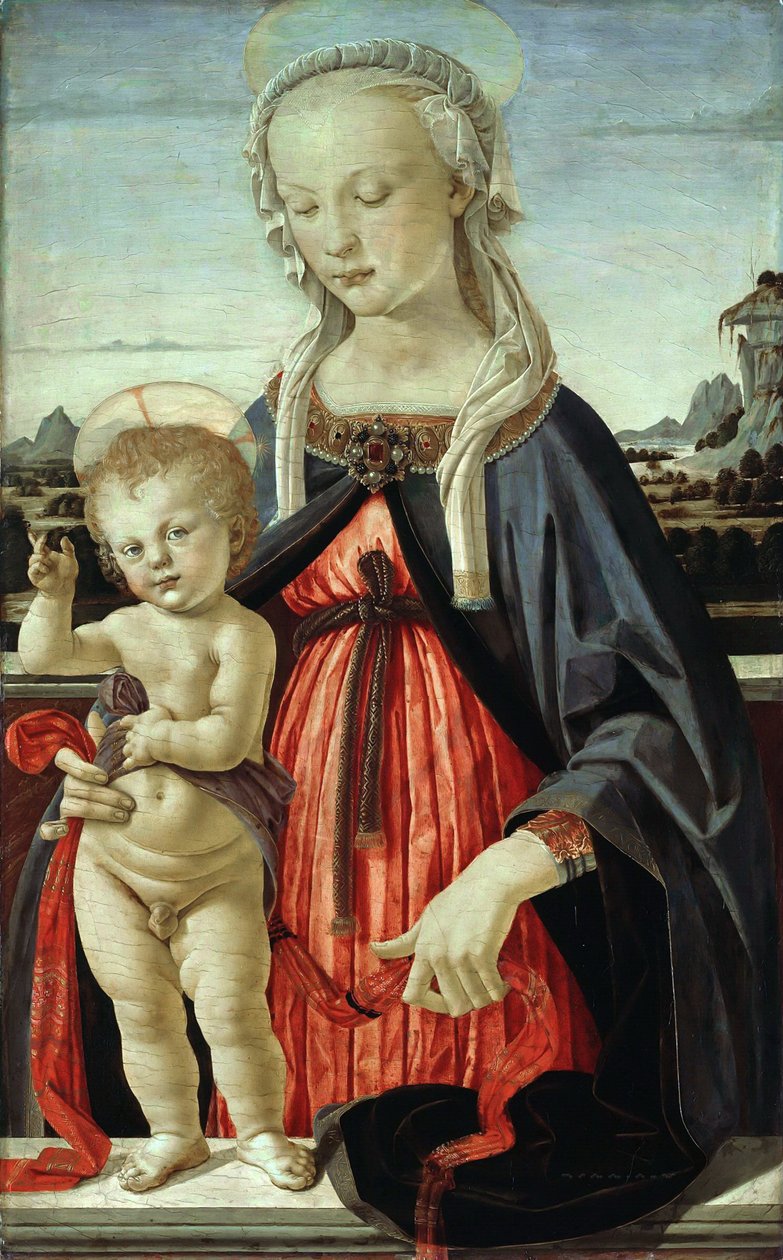 マドンナと子供、1470年頃。 作： アンドレア・デル・ヴェロッキオ