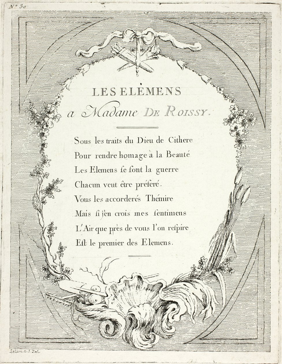 扉絵、『Élements』より 作： アンジュ・ローラン・ド・ラライブ・ド・ジュリー
