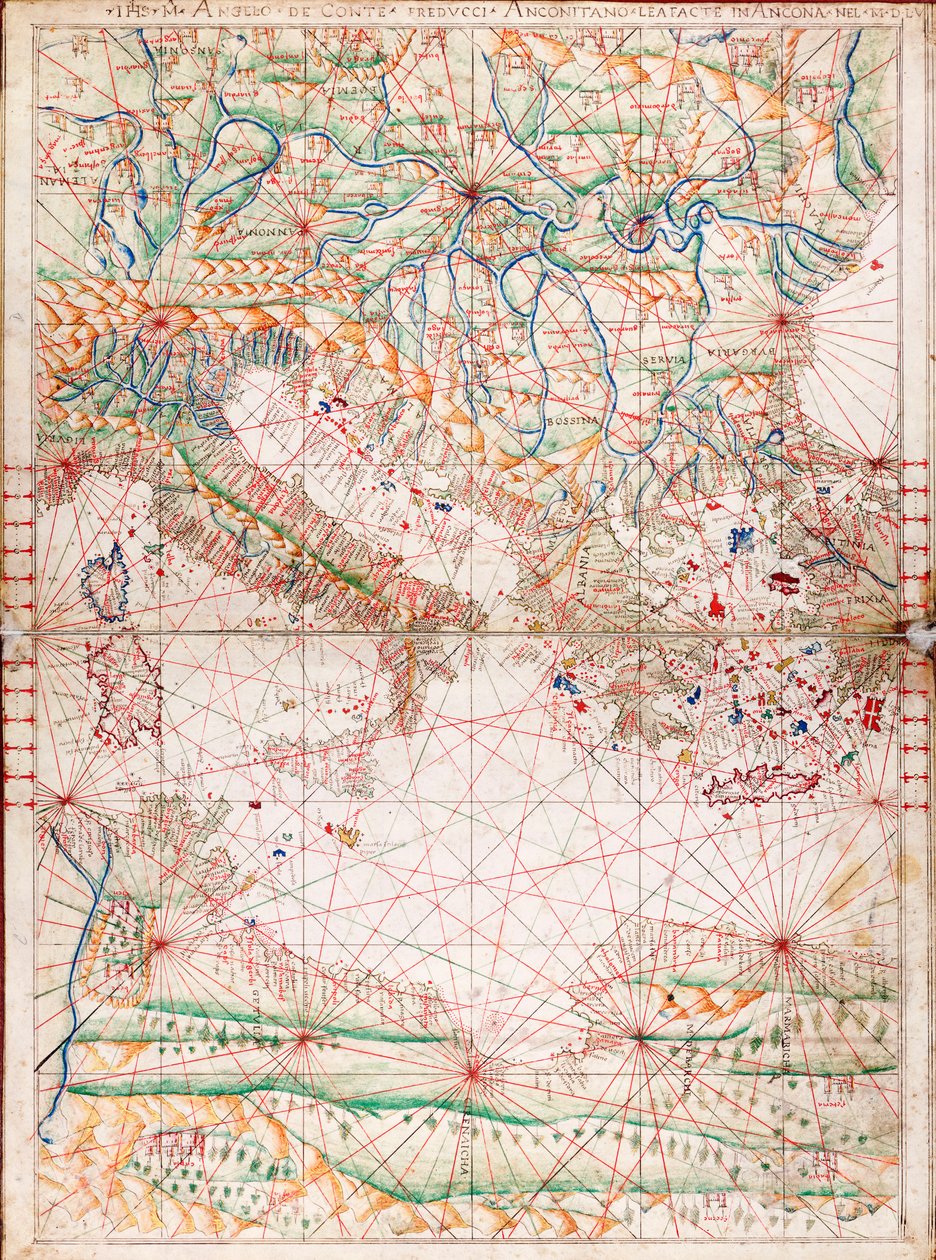 中央地中海の地図 作： アンジェロ・デ・カウント・フレドゥッチ