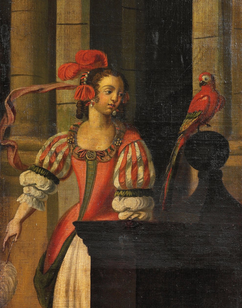 4つ折りの両面スクリーン、c.1700 作： アングロ・フランドル語学校