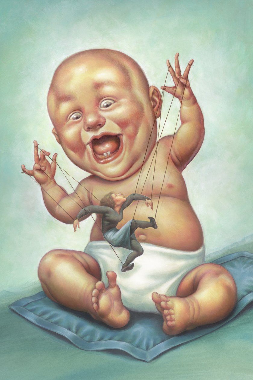パペットマスター, 2001 （アクリル、イラストレーションボード） 作： アニタ・クンツ