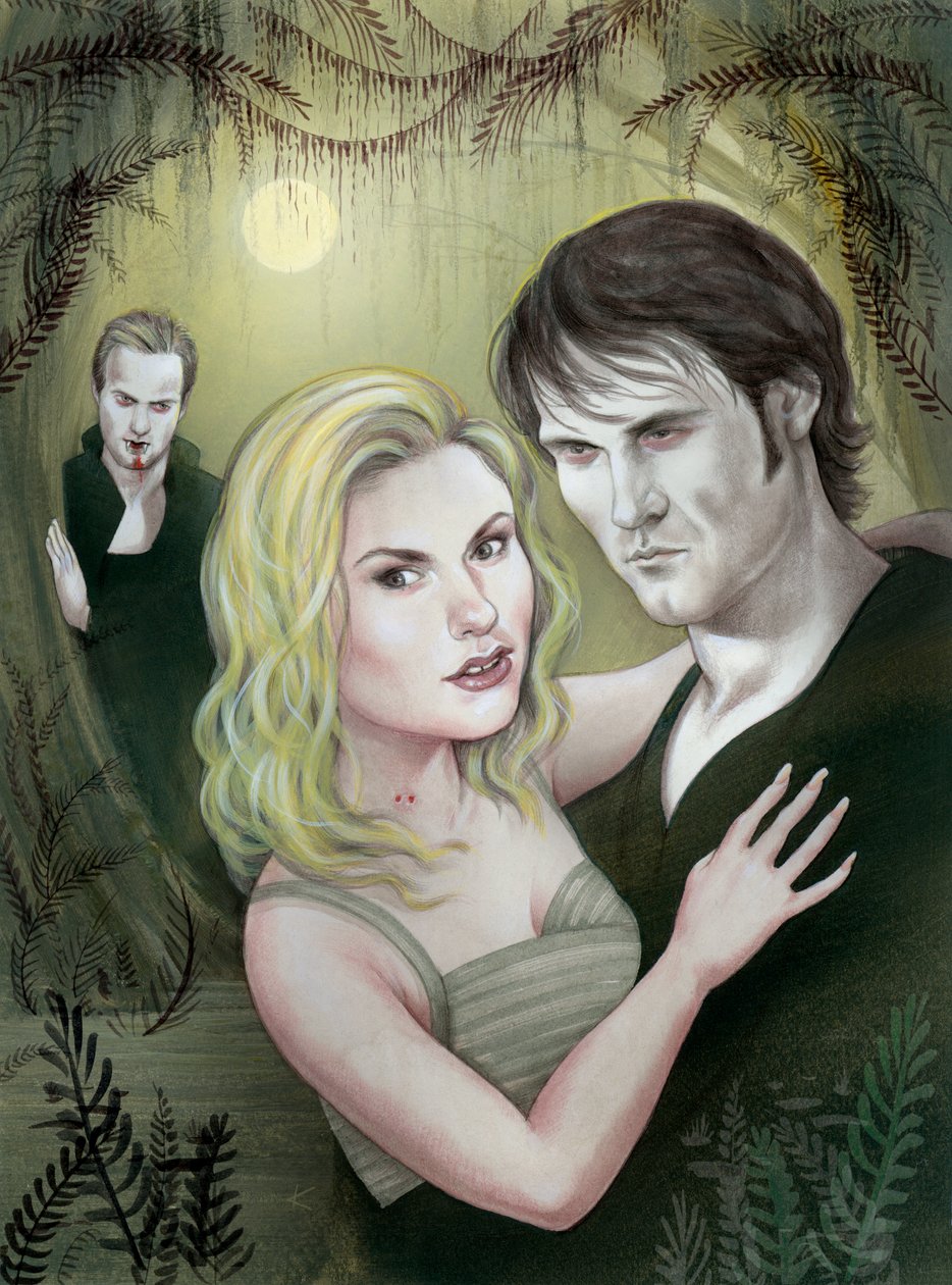 トゥルーブラッド, 2009 (アクリル、イラストレーションボード) 作： アニタ・クンツ