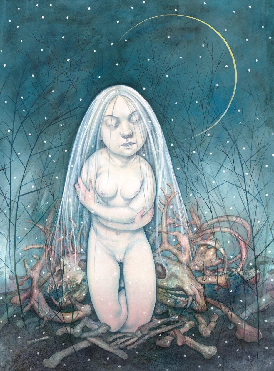 冬, 2013 （イラストレーションボード、アクリル絵の具） 作： アニタ・クンツ