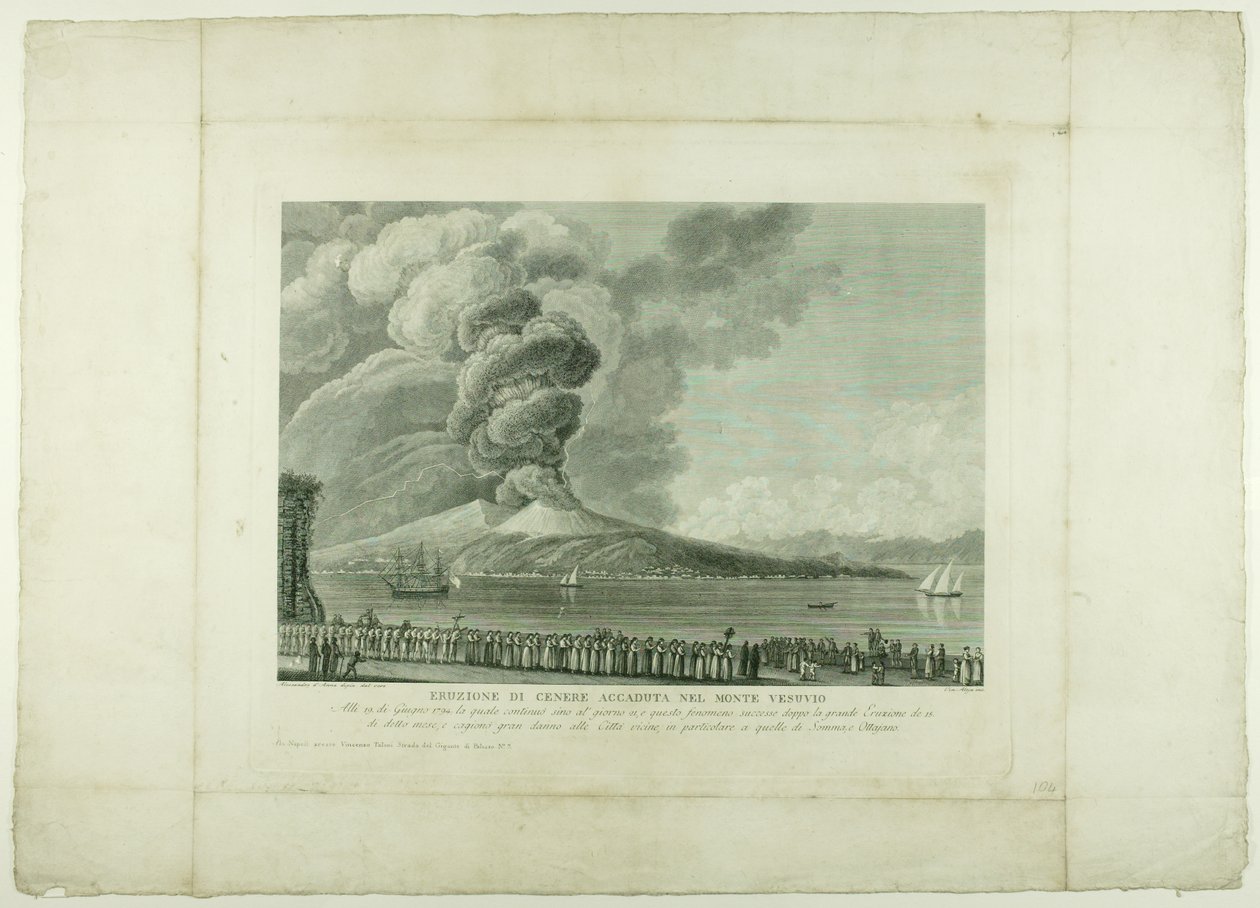 ベスビオ火山の噴火、1794 作： アンナ・アレサンドロ