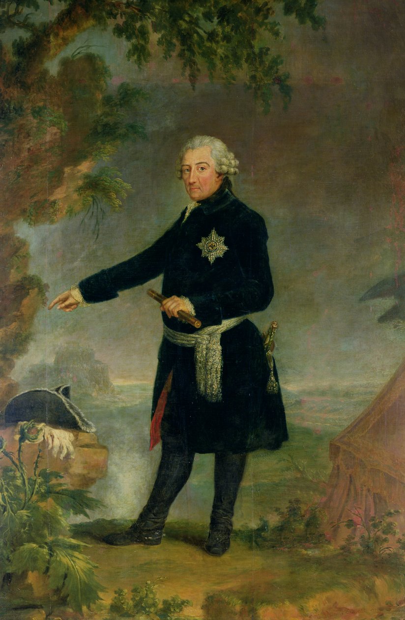 フレデリック2世の肖像（1712-86）大王、1772年 作： アンナ・ドロテア・テルブッシュ