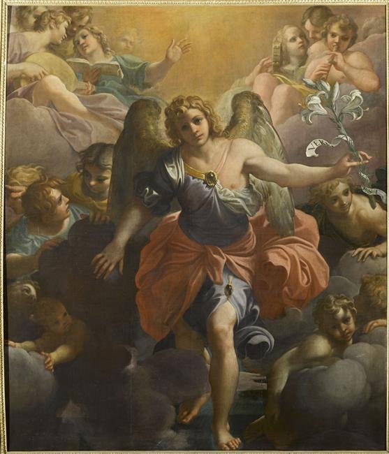 大天使ガブリエル 作： Annibale Carracci