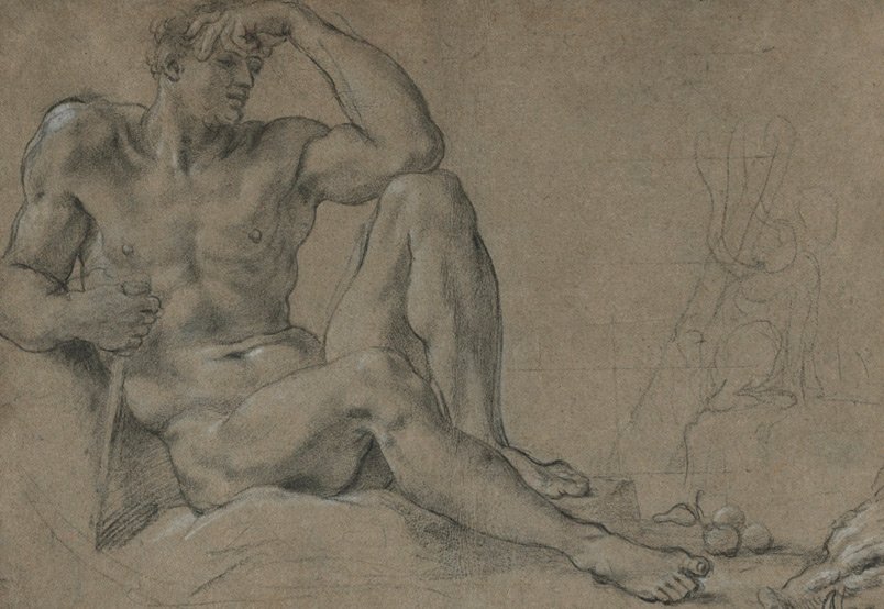休んでいるヘラクレス 作： Annibale Carracci