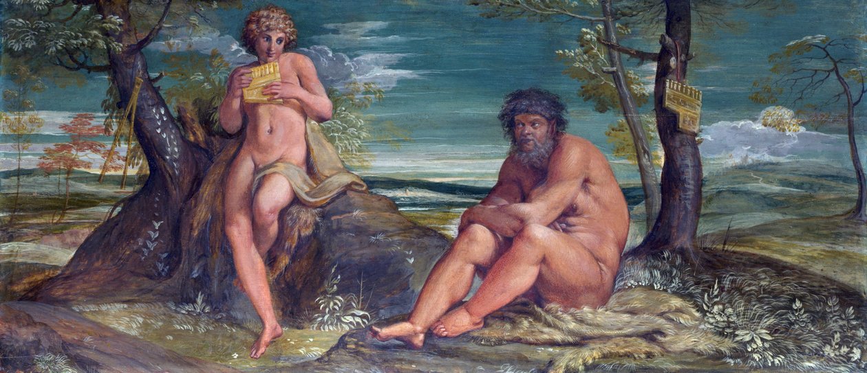 マルシャスとオリンパス 作： Annibale Carracci