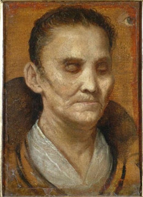 盲目の女性の肖像 作： Annibale Carracci