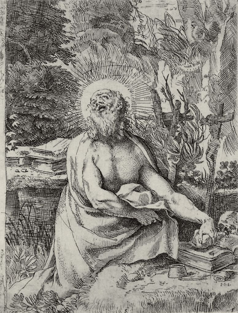 聖ジェローム 作： Annibale Carracci