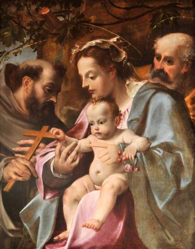 聖フランシスの聖家族 作： Annibale Carracci