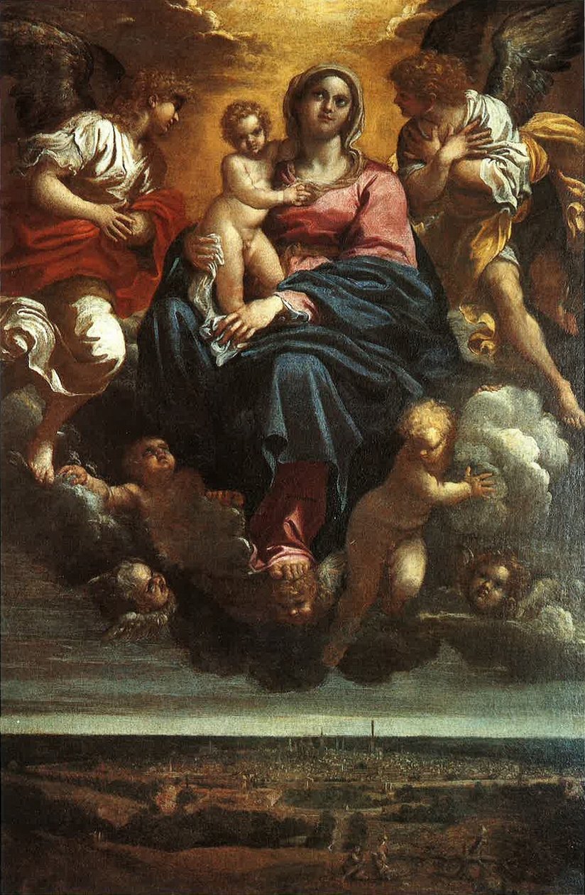 雲の中の聖母子 作： Annibale Carracci