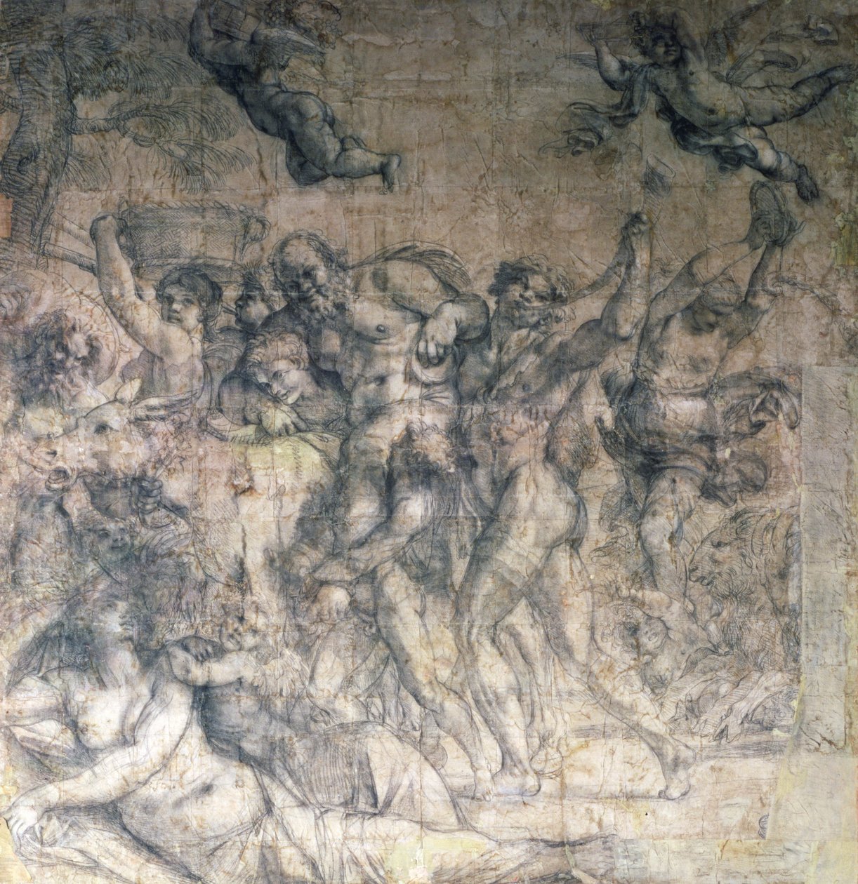 バッカスの勝利（鉛筆） 作： Annibale Carracci