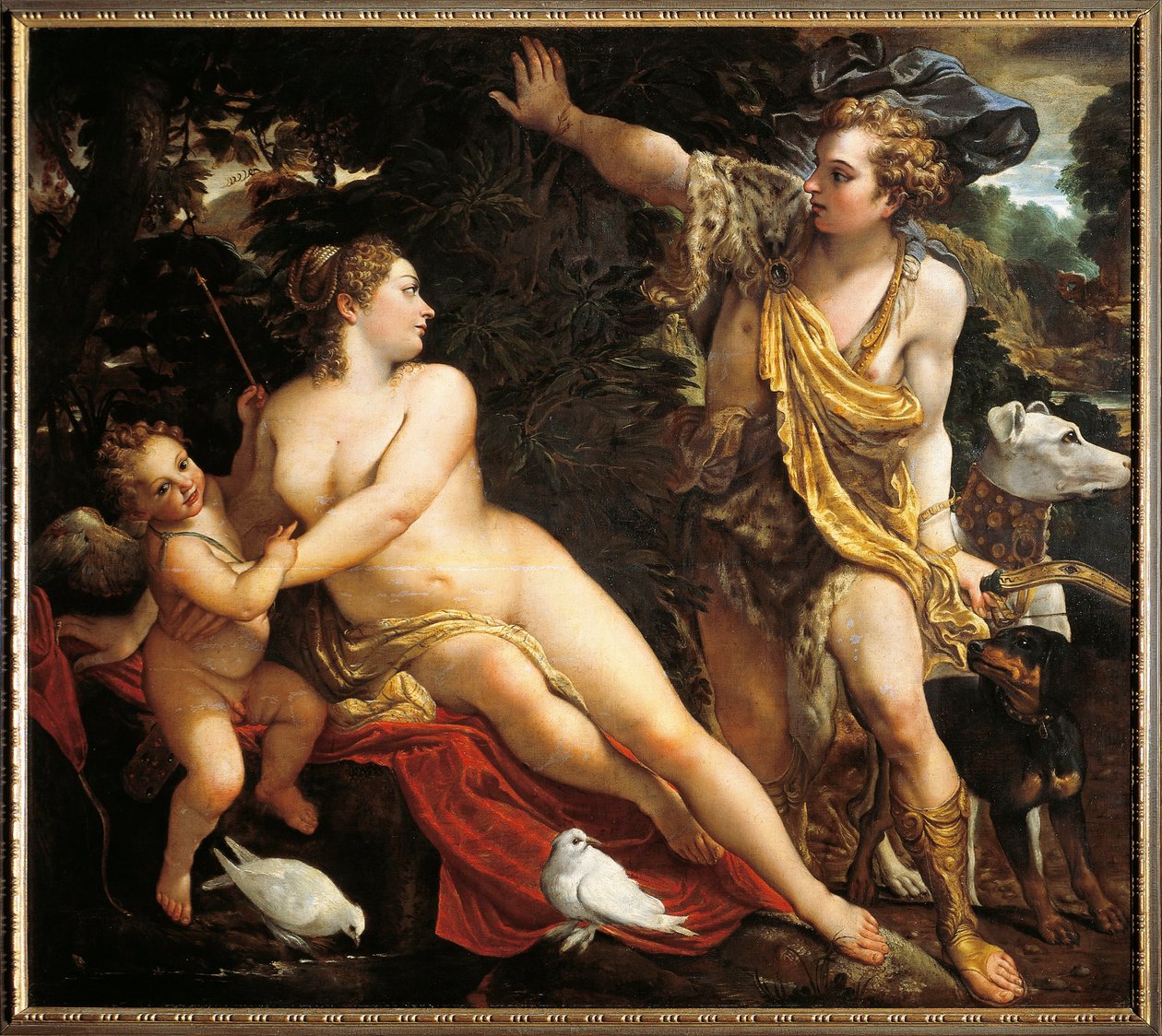 ドイツ、ウィーン、ヴィーナスとアドニス 作： Annibale Carracci