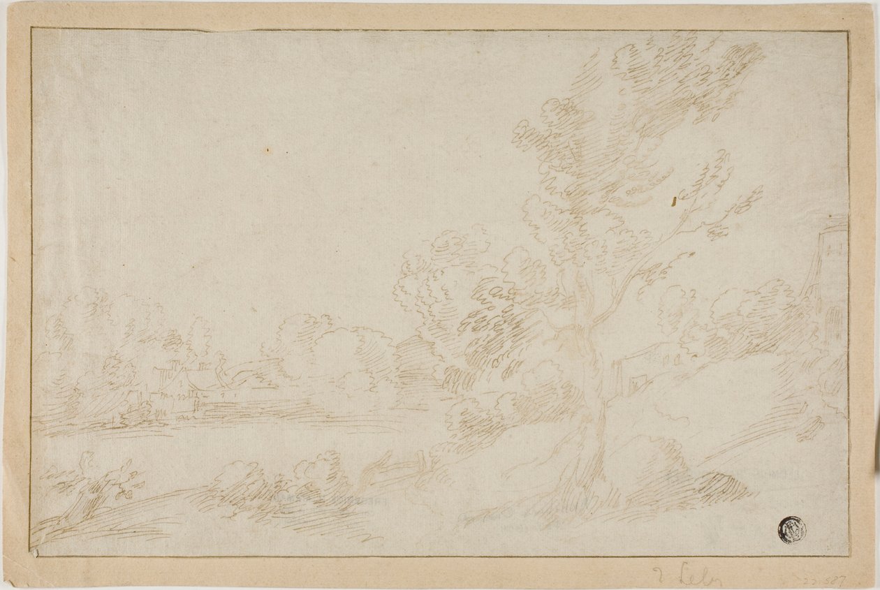 川岸のある風景 作： Annibale Carracci