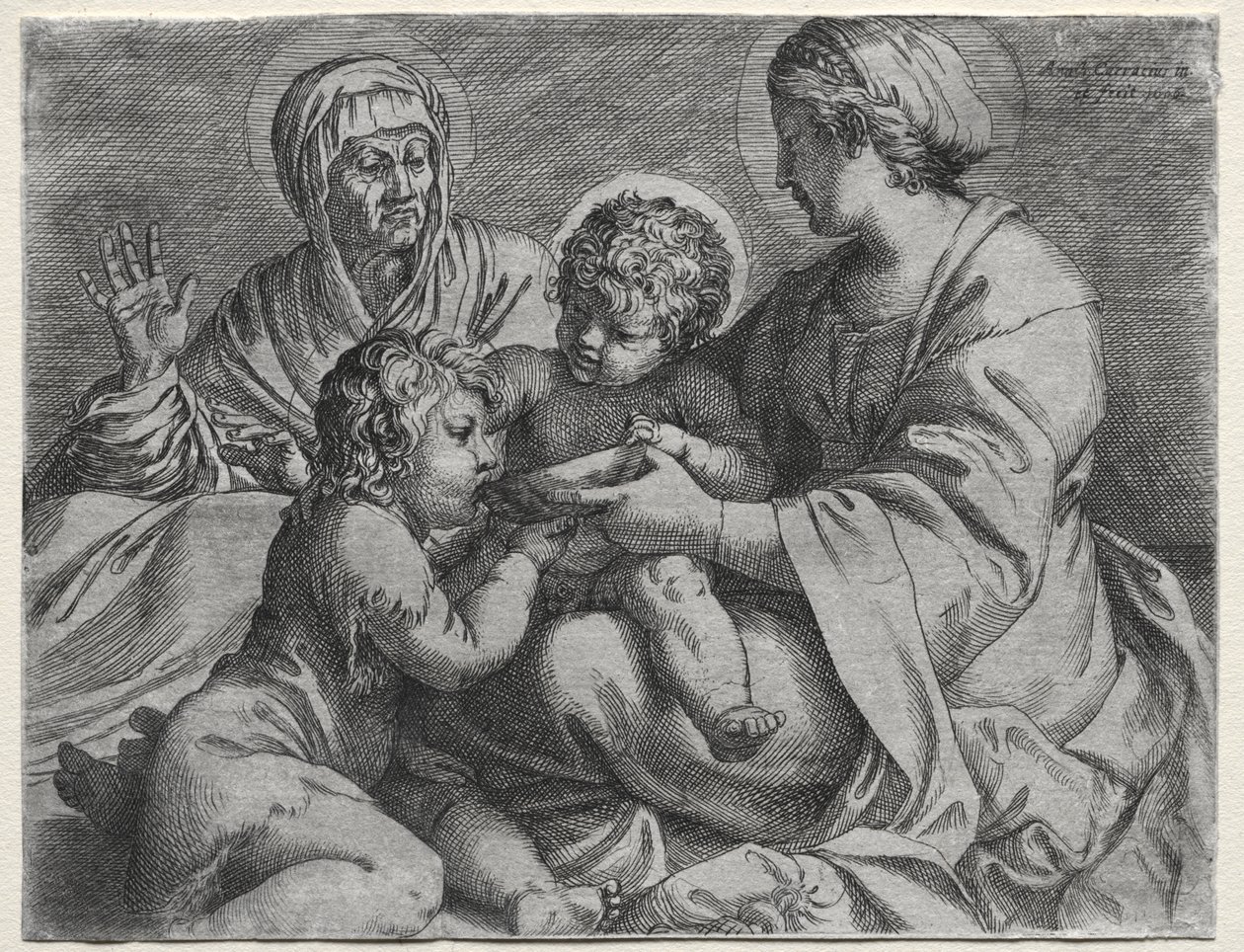 ボウルを持つマドンナ 作： Annibale Carracci