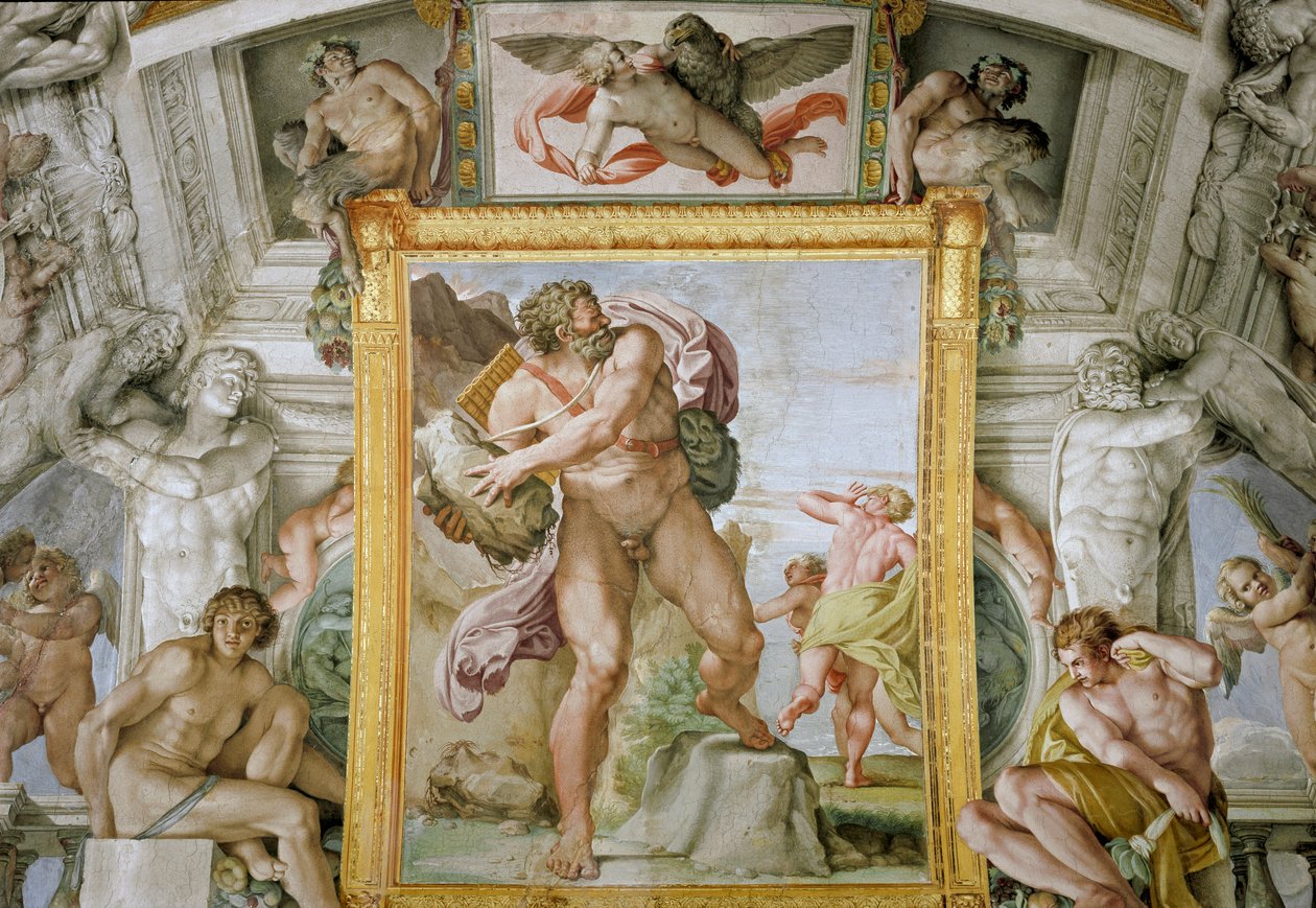 ポリュペムスとアシス（フレスコ画 作： Annibale Carracci