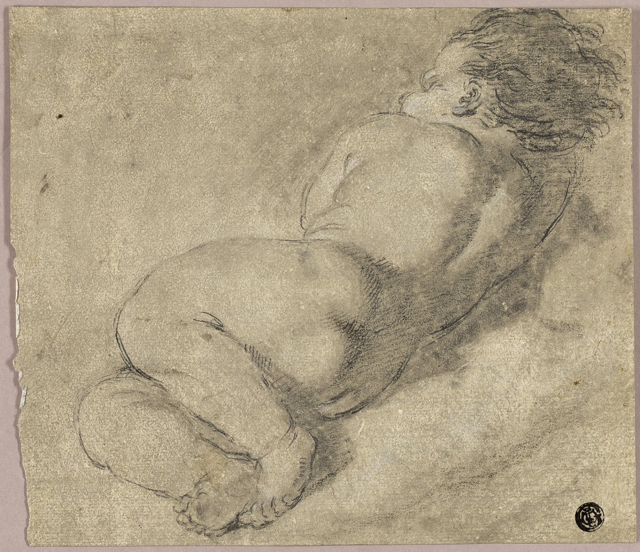 後ろからリクライニングする子供 作： Annibale Carracci