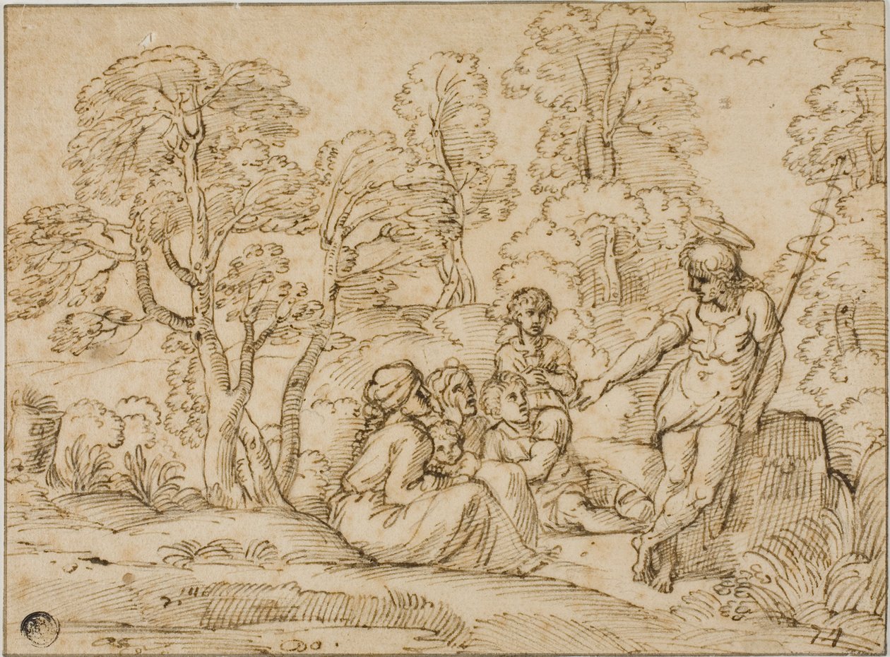 洗礼者ヨハネの説教 作： Annibale Carracci