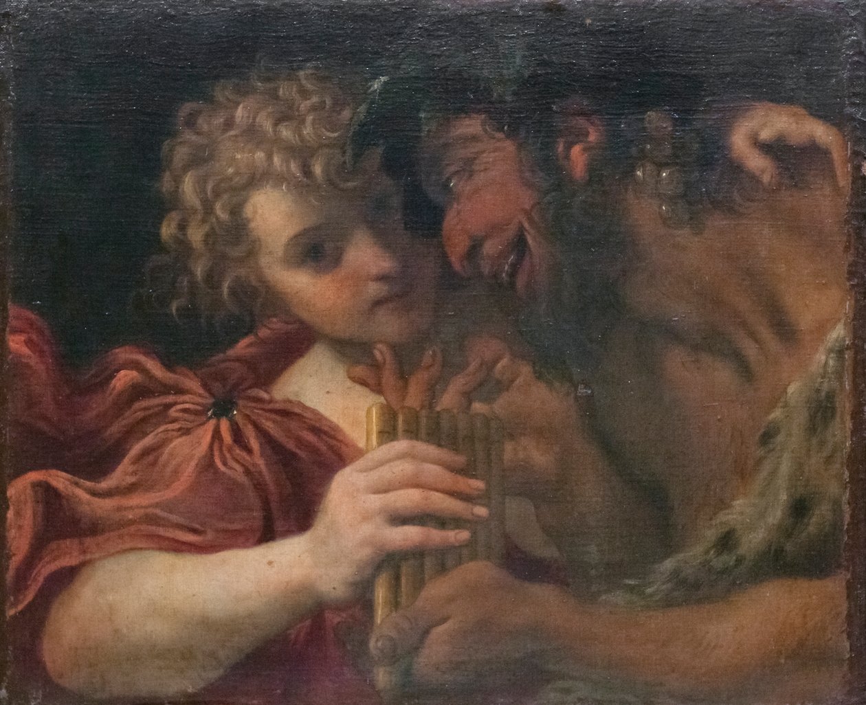 サテュロスと羊飼い 作： Annibale Carracci