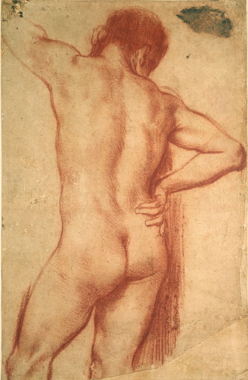 裸の男の習作、17世紀 作： Annibale Carracci