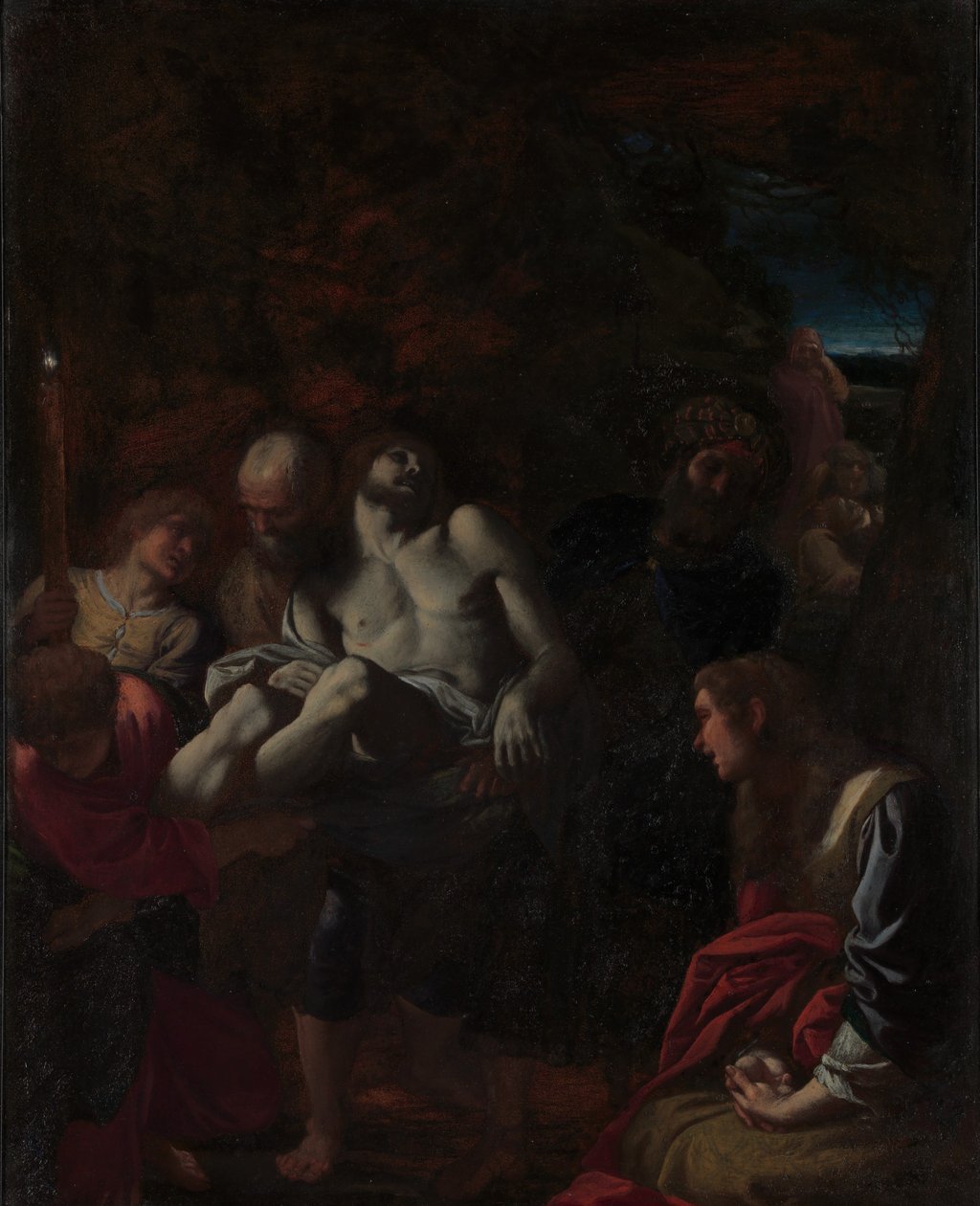 キリストの埋葬、1595年。 作： Annibale Carracci