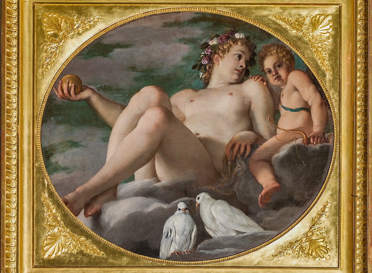 ヴィーナスとキューピッド 作： Annibale Carracci