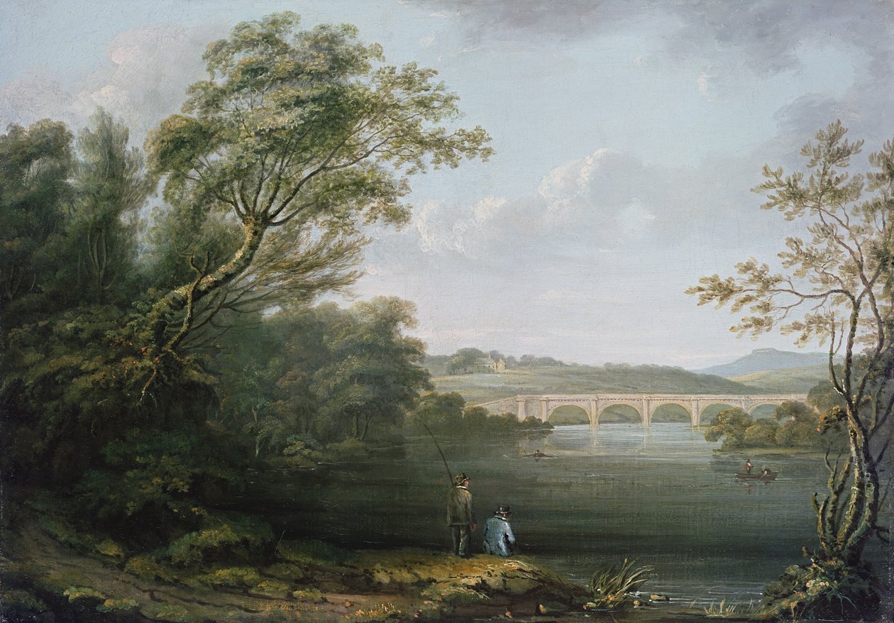 漁師のいるイギリスの風景 作： 不明不明